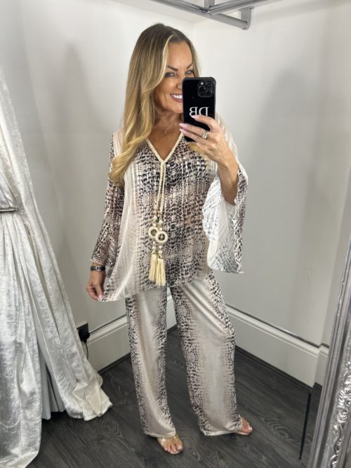 snake skin chiiffo set